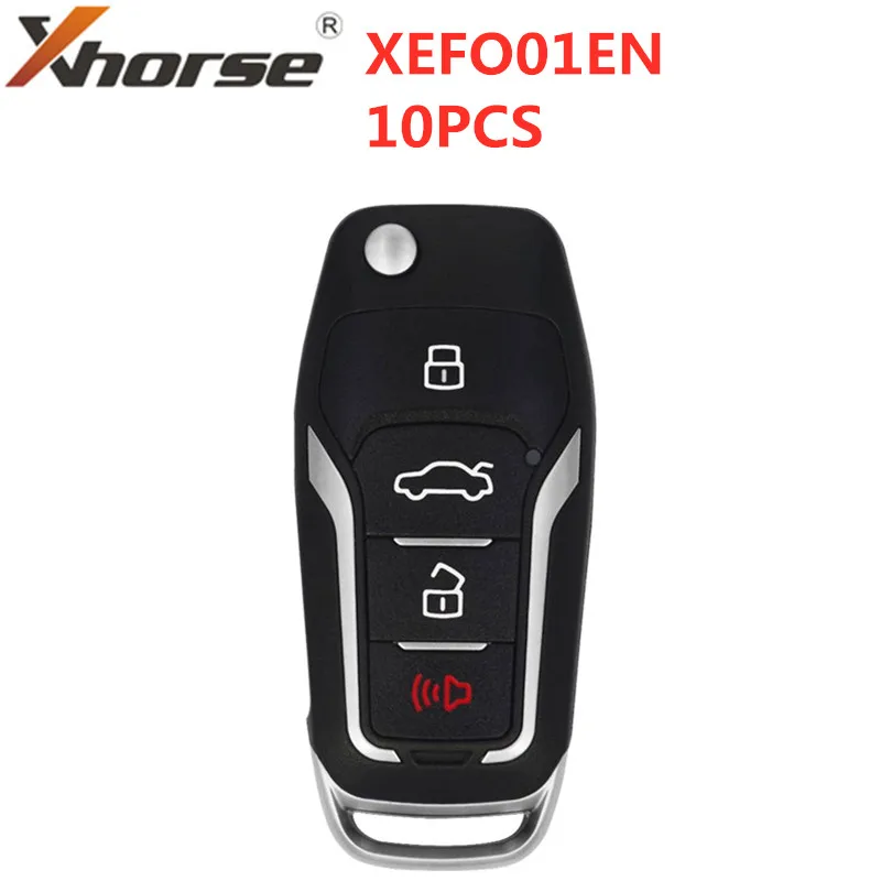 XHORSE XEFO01EN супердистанционный ключ для Ford Style откидная 4 кнопки встроенный суперчип