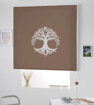 

Blind Iroa roll with drawing/Tree of Life ROLLER BLINDS TRANSLUCENT! (CAFE 100X175)