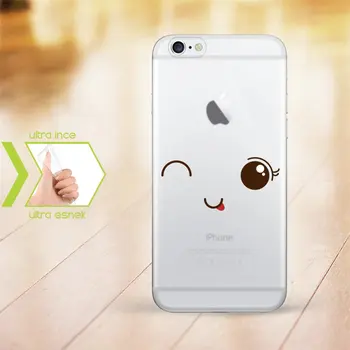 

Personalized iPhone 6-6 Plus Thin Transparent Silicone Phone Cover (Face Temalı-4)