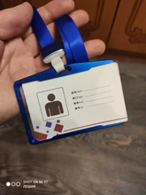 Tarjeta de moda cubierta de aleación de aluminio de trabajo Tarjeta De Nombre titulares de tarjeta de trabajo de negocios Tarjeta de Identificación cordón Metal caso de bolsas de