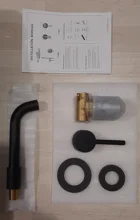 Sink Basin Tap Faucet Bath-Mixer Wall-Mount Rose-Gold-Set Brass Single-Handle Matt Black