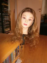 Shumeida-pelucas con minimechones de encaje frontal, pelucas de cabello humano peruano Remy, Color rubio miel degradado, 13x6