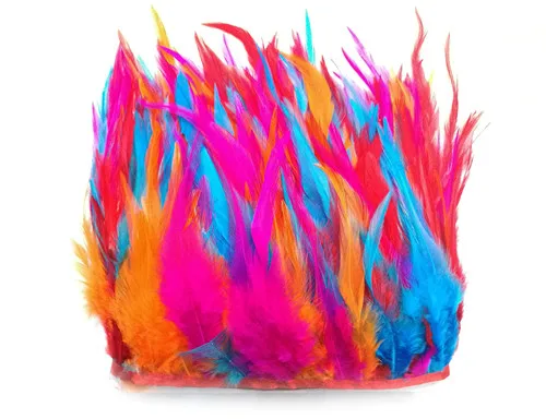 48 colorful 49 цветов 20 м отделка петушиным пером бахрома из перьев на шею 10-15 см седло перо лента куриное перо отделка для платья - Цвет: 48 colorful