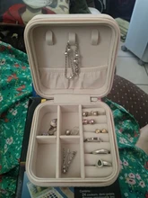 Caja de joyería para mujer, organizador de almacenamiento portátil, soporte para pendientes, cremallera, Estuche De Viaje de exhibición de joyas, 100x100x55mm