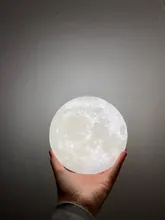 Night-Light Moon-Lamp Touch-Switch Bedroom-Decoration LED Birthday-Gift 3d-Print Rechargeable