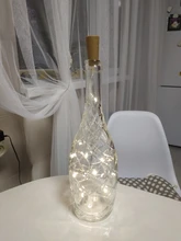 Wine-Bottle Lights-Battery Halloween-Bar-Decor Cork String Led Wedding Christmas Party