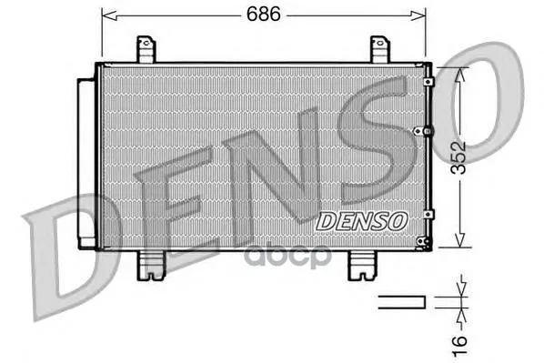 Конденсатор, Кондиционер Denso арт. DCN51002