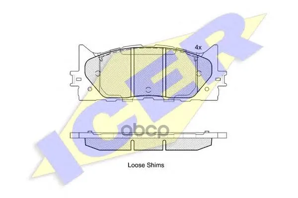 181764_колодки Дисковые Передние! Toyota Camry Acv 40/45 06 Icer 181764 Icer арт. 181764