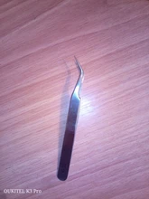 Vetus-Pinzas profesionales para pestañas, de acero inoxidable, antiestáticas, para extensión de pestañas postizas