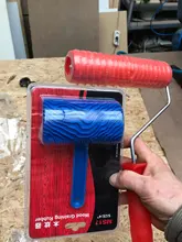 Juego de herramientas con patrón de imitación de madera, rodillo de goma Eg300T de 7 pulgadas + Embo de recubrimiento de grano de madera Ms16