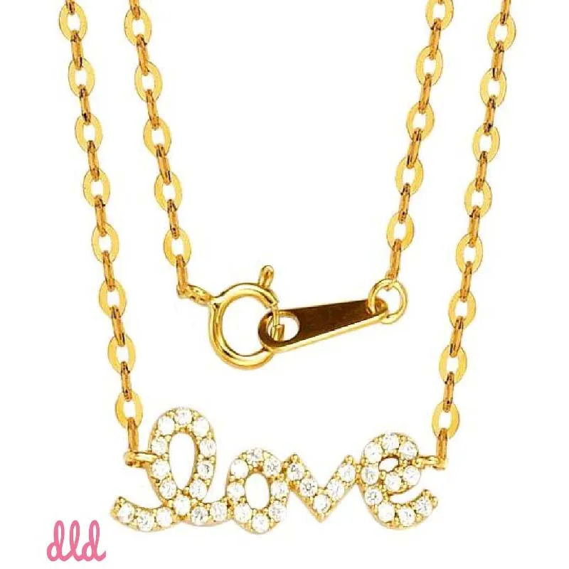 Антильские острова плата chapada en oro con zirconita - Окраска металла: LOVE