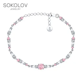 

Bracelet silver SOKOLOV fashion jewelry 925 women's male