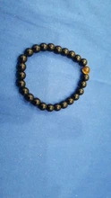 Ónix negro Natural con ojo de tigre piedra perlas pulsera de la joyería de los hombres 12 constelación de Leo los amantes pulsera Energy Balance