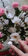 Bouquet Artificial Silk Flowers Magnolia Home-Decoration Christmas-Party Wedding 5-Fork