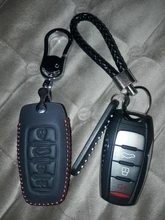 Cuero Luminoso de llave de coche para gran pared Haval Coupe H7 H8 H9 GMW H6, cubierta pequeña a rayas de Color, carcasa del mando a distancia, llavero