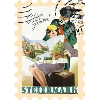 

Austria souvenir magnet vintage tourist poster