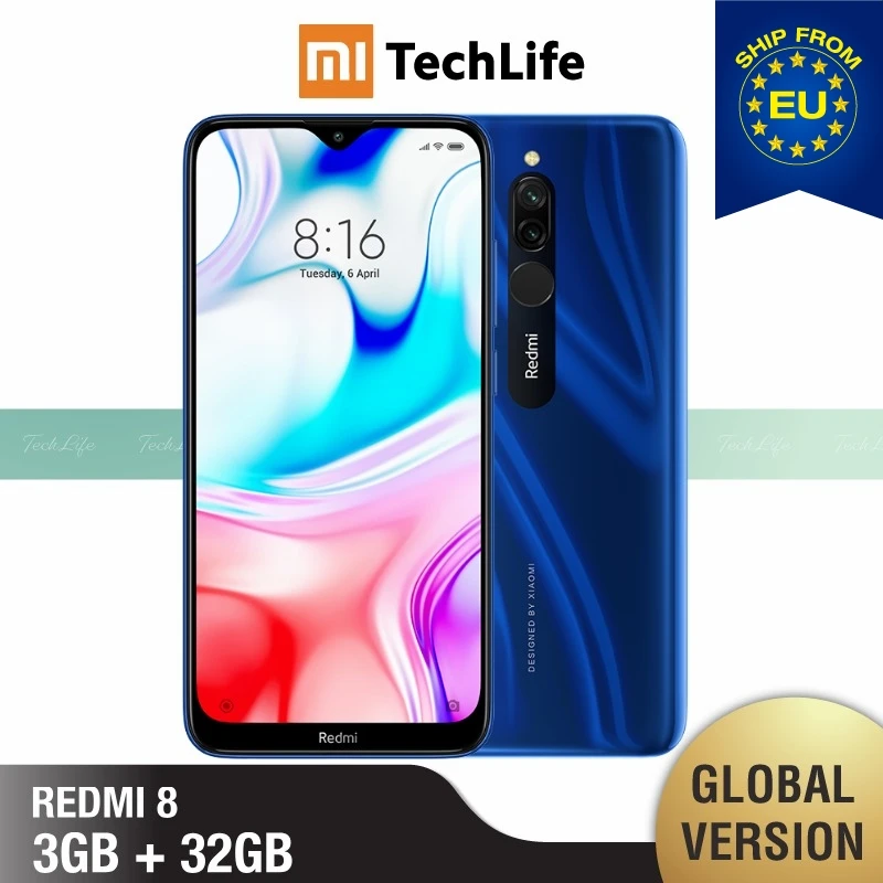 Глобальная версия Xiaomi Redmi 8 32 Гб ROM 3 Гб RAM(абсолютно /запечатанный) redmi 8 redmi8 - Цвет: Sapphire Blue
