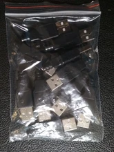 Conector de enchufe tipo A macho, USB, 4 pines, con cubierta de plástico negro, 10 Uds.