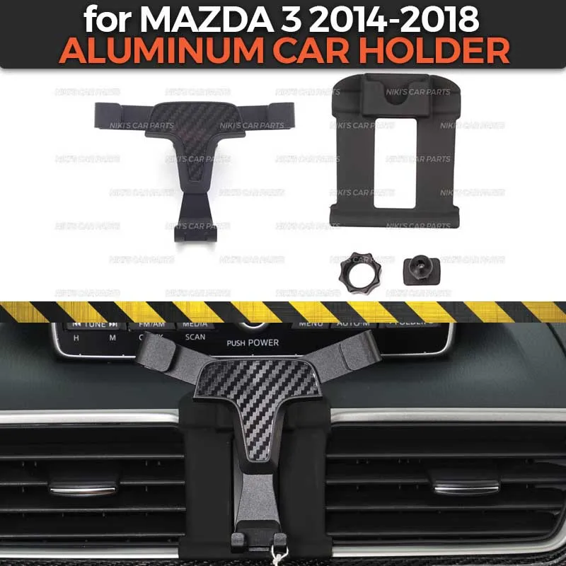 Алюминиевый Автомобильный держатель для Mazda 3-, алюминиевый сплав, 1 комплект, украшение автомобиля, аксессуары для стайлинга, интерьер телефона
