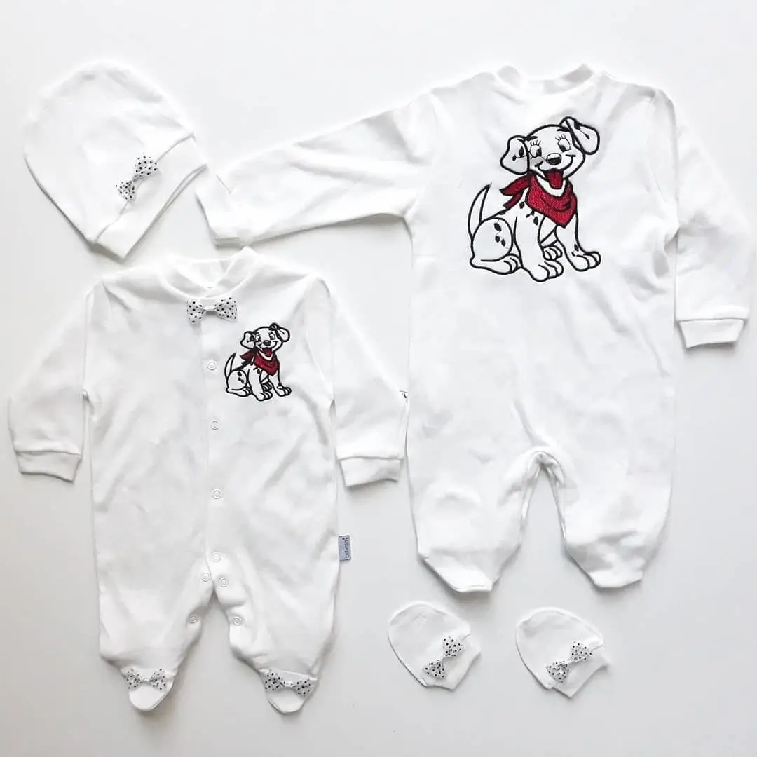 

Dalmatian Dog Embroidered Baby Jumpsuit