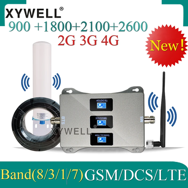 Gsm Repeater 2g 3g 4g 900 1800 2100 2600 Lte Cellular Signal Amplifier ...