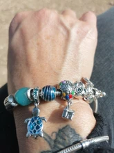 Plata de Ley 925 auténtica Ariel, abalorio compatible con pulsera Pandora Original y brazalete, fabricación de moda, joyería DIY para mujeres CMC006, 100%