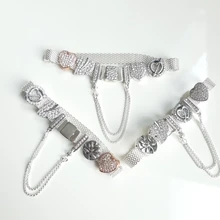 Pulseras clásicas de Plata de Ley 925 para mujer, abalorios de 3mm, joyería artesanal, regalo, gran oferta, 9 estilos