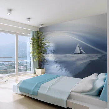 

Wall mural-Lonely sail drifting - 200x154 cm