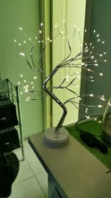 Night-Light Table-Lamp Battery-Operated Bedside Copper-Wire Tree Bedroom Home-Decoration