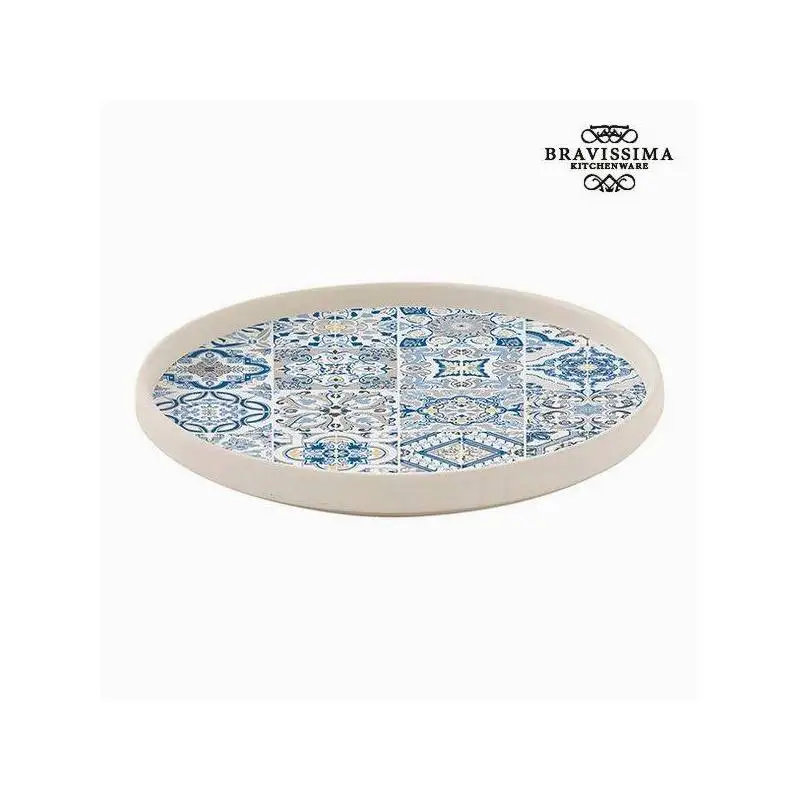 Фарфоровое блюдо голубое Bravissima kitchen