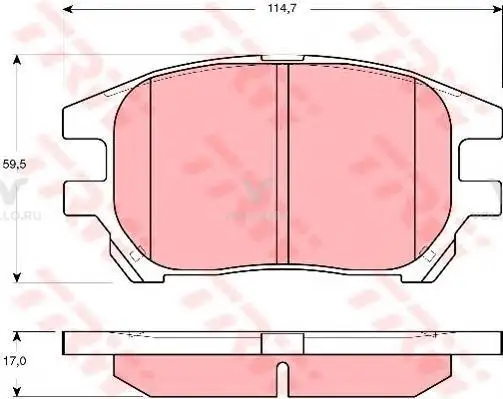 TRW GDB3379 Колодки тормозные дисковые передн LEXUS: RX 00-03