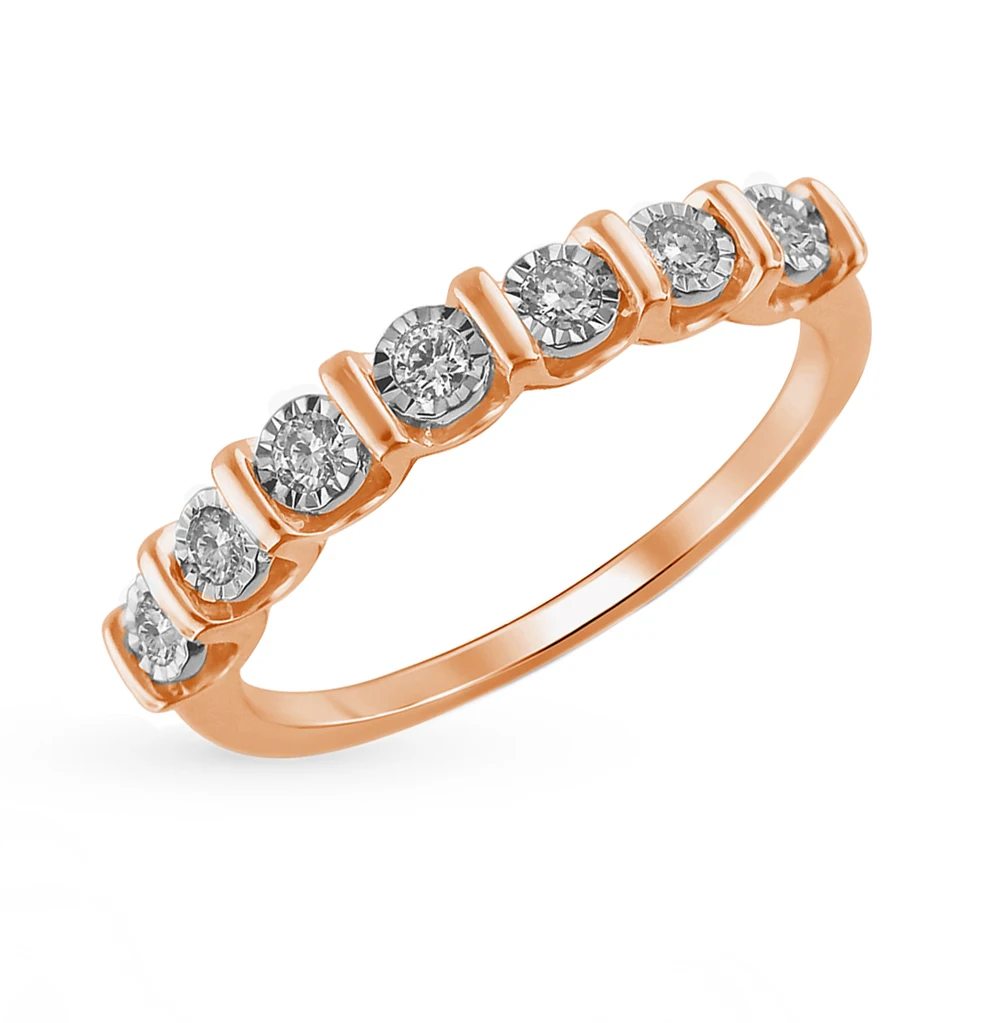Золотое кольцо с бриллиантами SUNLIGHT проба 585