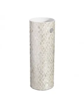 

UMBRELLA STAND WHITE "CAPIZ" DECOR 19X19X57 CM