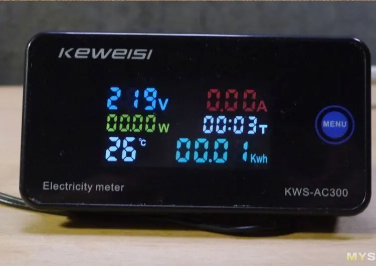 atual amperagem kws medidor de energia display