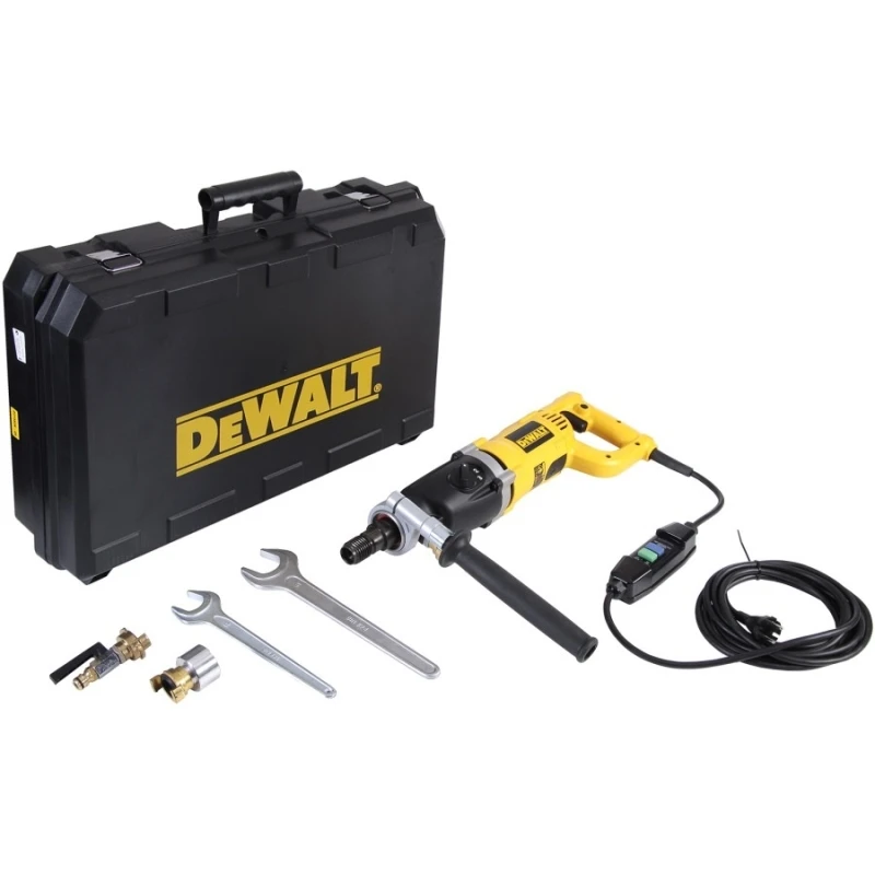 Дрель для алмазного сверления DeWalt D21583K(Мощность 1910Вт, сверление в бетоне до 152 мм, кирпич 202 мм, 3 скорости