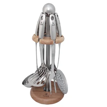 

Kitchen set TalleR 1406 Колдвел 7 items soup ladle spoon поварская skimmer plug поварская masher paddle stand