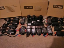 ZOSI 8CH sistema CCTV H.265 + HD-TVI DVR kit 8 1080p seguridad del hogar impermeable Visión Nocturna exterior Cámara Kit de videovigilancia