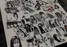 Pegatina de cómic de Horror para monopatín, adhesivo impermeable de Anime japonés Tomie, para equipaje y portátil, color blanco y negro, 10/21/49/50/56 Uds.