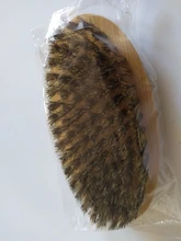 Los hombres barba de cerdas de jabalí peines de bigotes cepillo de pelo mango de madera jabalí bigote estilo desenredar plancha Facial peine de barba