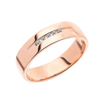 

Gold wedding ring with diamonds sunlight sample 585