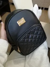De las mujeres de la moda pequeña mochila chicas mochilas negro mochilas para mujer moda para chicas mujer bolsas mochila cuero bolso Negro Bolsa de la escuela