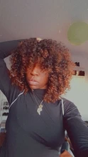 Curly Wig Short-Wig Bangs Afro Kinky Brown Synthetic Black-Women 14inches with Glorious
