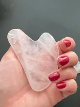 Tablero de Jade Guasha de cuarzo rosa, rascador de piedra Natural, herramientas para terapia de presión corporal, cara, cuello y espalda