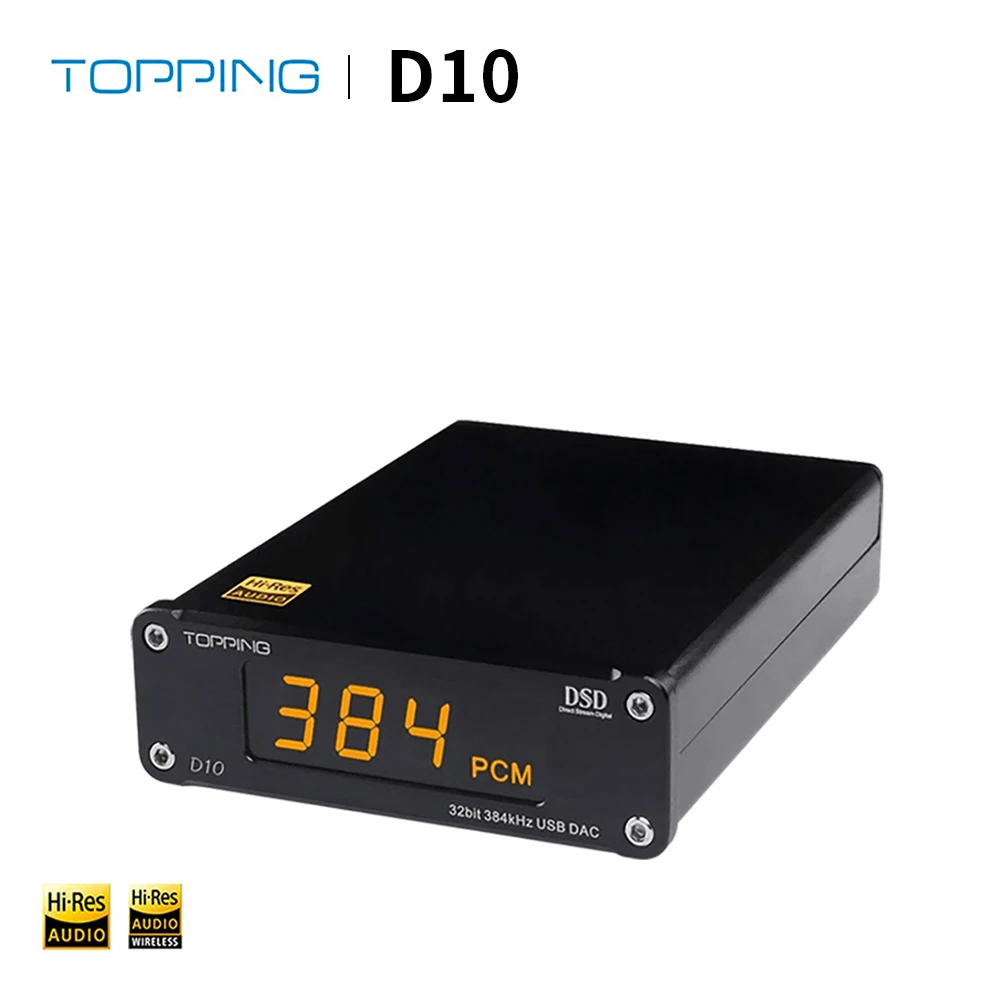 TOPPING D10 Decoder DSD ES9018K2M USB DAC Audio Portable Digital Decoder