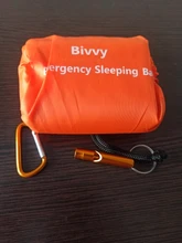 Saco de dormir compacto de supervivencia para emergencias, impermeable, reutilizable, térmico, Mylar