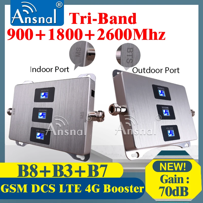 Upgraded!! 4G Cellular Amplifier 900 1800 2600Mhz