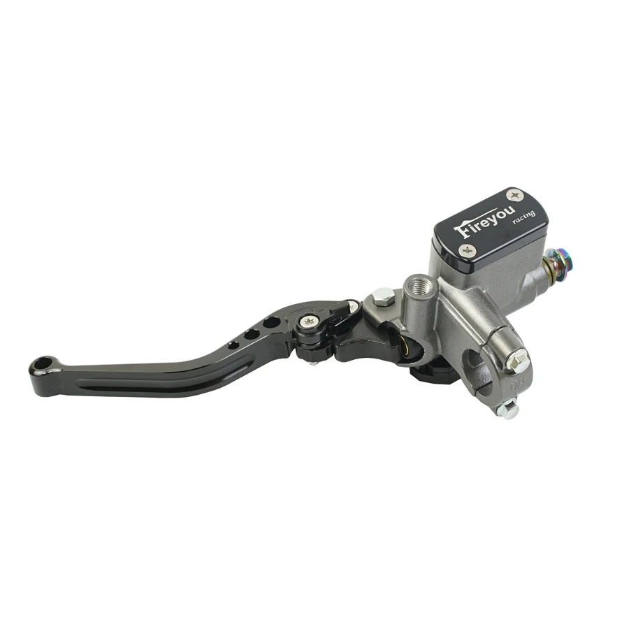 Motorcycle brake lever motorcycle clutch master cylinder rod 14mm piston 1 pair universal motorcycle master cylinder lever brake hydraulic clutch pump 22mm for Honda Yamaha Kawasaki Suzuki