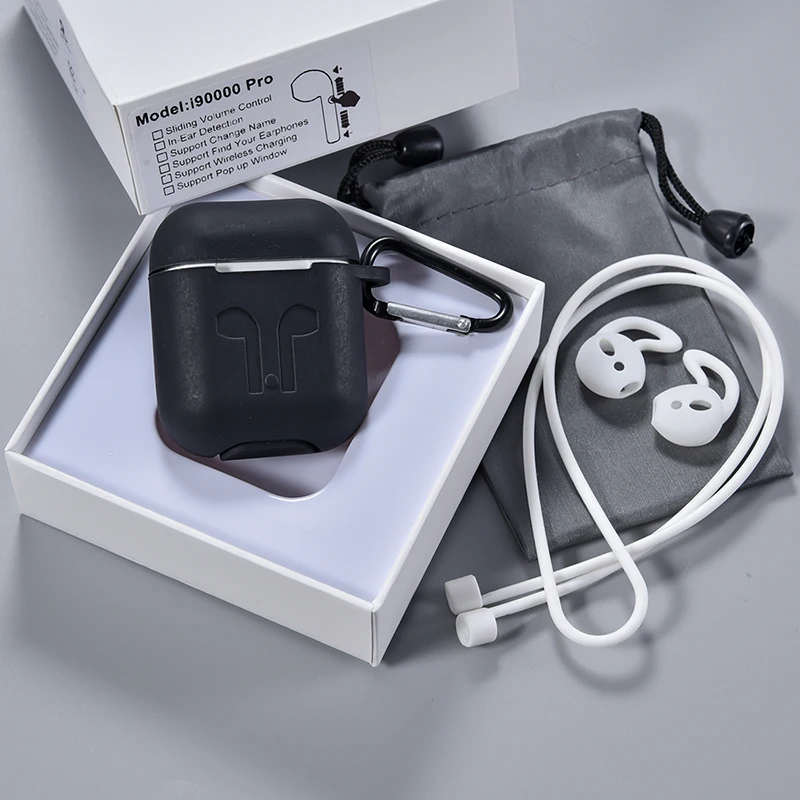 Black Kits I90000 Pro TWS gps беспроводной Bluetooth наушники i90000 Pro Супер бас регулятор громкости наушники PK i500 i9000 MAX TWS - Цвет: Black Kits