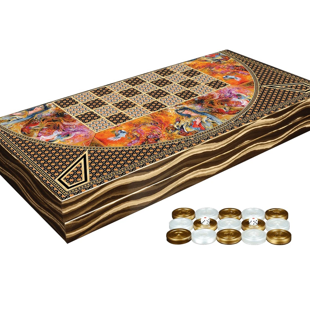 Laila Luxury Backgammon Game Set Big Size Family Entertainment Board