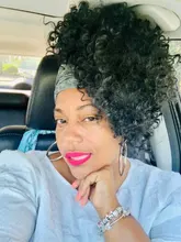 Younsolo-pelucas de cabello humano brasileño Remy para mujeres negras, diadema con ondas, sin pegamento, peluca y bufanda, 8-28 pulgadas